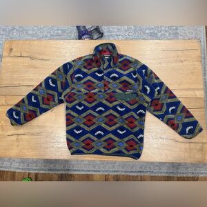 Patagonia Synchilla Snap-T Pullover Men’s Small Slowfoot Cobalt Blue